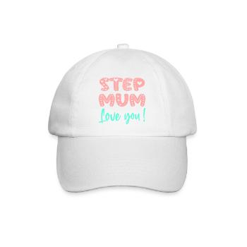 STIEFMUTTER - ICH LIEBE DICH MUTTERTAG - STIEFMUTTER - Baseballkappe - Weiß/Weiß - Vorne