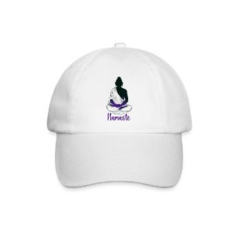 Buddha-Yoga-Zen-Kunst - Baseballkappe - Weiß/Weiß - Vorne