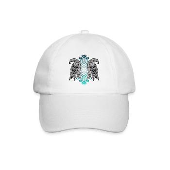 Hugin und Munin Nordic Viking Raven - Baseballkappe - Weiß/Weiß - Vorne