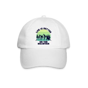 Bergwanderung Wanderung Wandern Berge Statement - Baseballkappe - Weiß/Weiß - Vorne