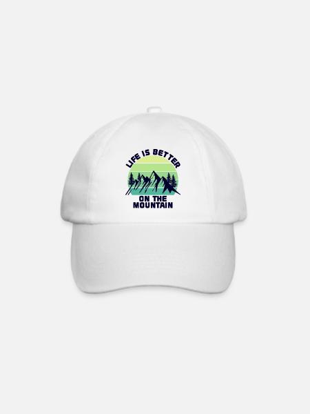Bergwanderung Wanderung Wandern Berge Statement - Baseballkappe - Weiß/Weiß