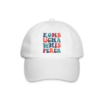 Kombucha Whisperer Vintage - Baseballkappe - Weiß/Weiß - Vorne