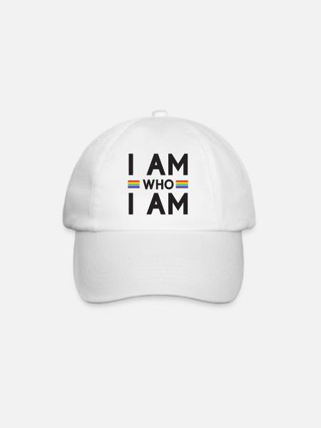 Pride Month - Ich bin, wer ich bin - LGBTQ+ - Baseballkappe - Weiß/Weiß