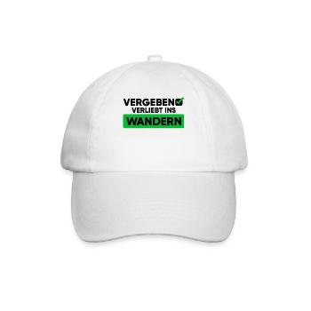 Wandern Wanderung Statement Wanderer Bergwanderung - Baseballkappe - Weiß/Weiß - Vorne