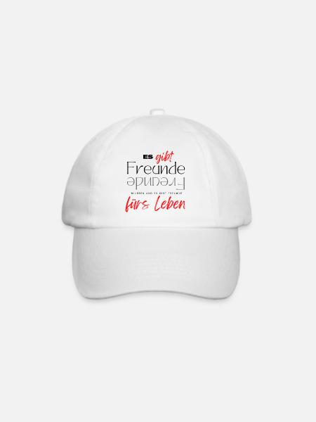 Beste Freunde FREUND Kumpel Kumpels - Baseballkappe - Weiß/Weiß