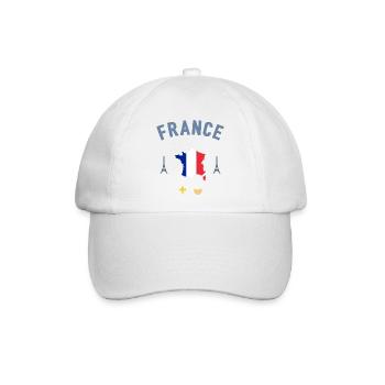 Frankreich - Baseballkappe - Weiß/Weiß - Vorne