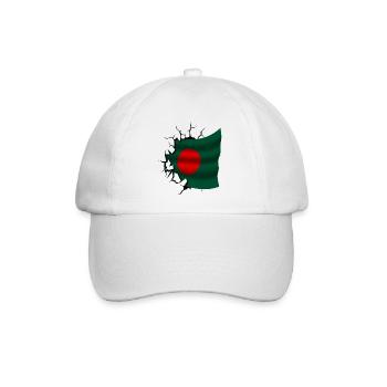 Bangladesch - Bangladesch - Flagge - Baseballkappe - Weiß/Weiß - Vorne