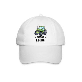 Kraftfahrzeug Herz Traktor Statement Landleben - Baseballkappe - Weiß/Weiß - Vorne