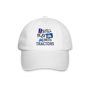 Fahrzeug Landmaschinen Trecker Statement Traktor - Baseballkappe - Weiß/Weiß - Vorne
