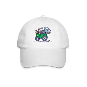 Ackerbau Bauernhof Traktor Nutzfahrzeug Fahrzeug - Baseballkappe - Weiß/Weiß - Vorne