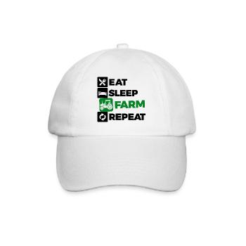 Kraftfahrzeug Traktor Statement Ackerbau Biobauer - Baseballkappe - Weiß/Weiß - Vorne