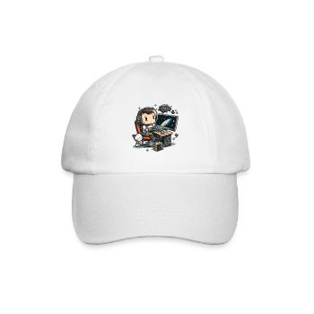 Kosmische Kodierung - Baseballkappe - Weiß/Weiß - Vorne