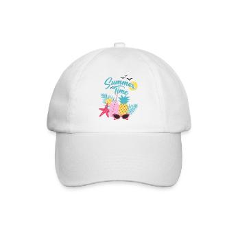Babysprüche Babykleidung Kinderkleidung - Baseballkappe - Weiß/Weiß - Vorne
