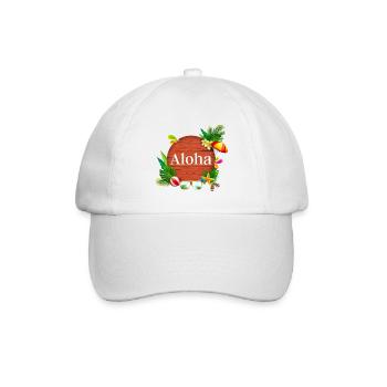 Aloha Sommer Kinderkleidung Babykleidung - Baseballkappe - Weiß/Weiß - Vorne