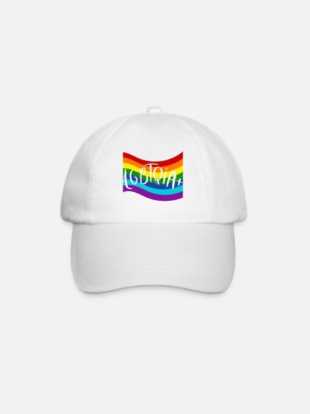 LGBTQIA+ Regenbogen-Pride Design - Baseballkappe - Weiß/Weiß