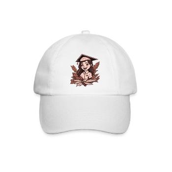 Abitur, Abschluss, Schulabschluss - Baseballkappe - Weiß/Weiß - Vorne