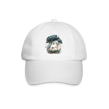 Das verzauberte Einhorn - Baseballkappe - Weiß/Weiß - Vorne