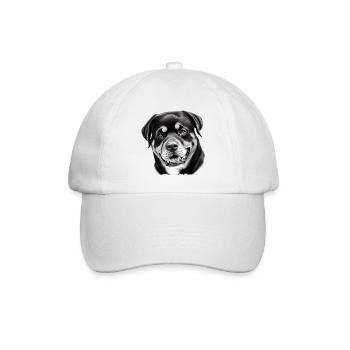 Wunderschöner Rottweiler - Baseballkappe - Weiß/Weiß - Vorne