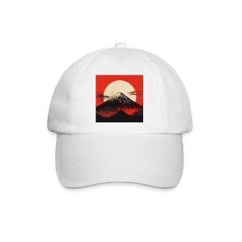 Die Pracht des Mount Fuji - Baseballkappe - Weiß/Weiß - Vorne