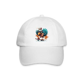 Turk-Skateboarding - Baseballkappe - Weiß/Weiß - Vorne