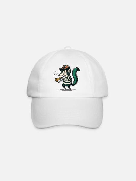 Stinktier-Trompeter - Baseballkappe - Weiß/Weiß