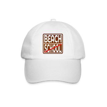 SCHULE STRAND SOMMERFERIEN LEHRER SCHÜLER - Baseballkappe - Weiß/Weiß - Vorne