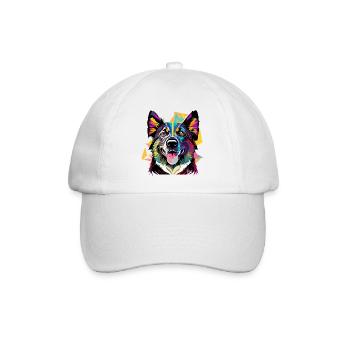 Schäferhund - Baseballkappe - Weiß/Weiß - Vorne