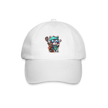 Waschbär-Golfer - Baseballkappe - Weiß/Weiß - Vorne