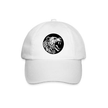 Grizzly Bär - Baseballkappe - Weiß/Weiß - Vorne