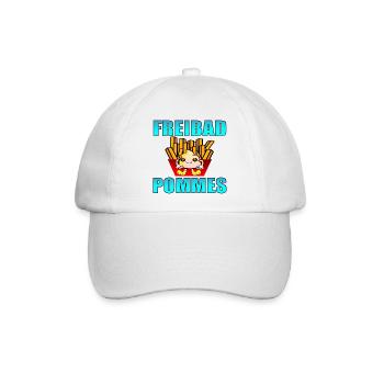 FREIBAD POMMES FRITTEN SOMMER - Baseballkappe - Weiß/Weiß - Vorne