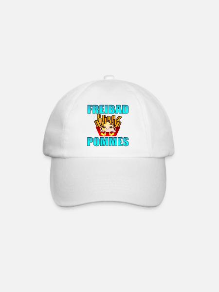 FREIBAD POMMES FRITTEN SOMMER - Baseballkappe - Weiß/Weiß