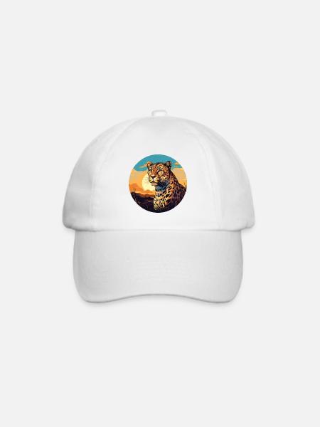 Leopard - Baseballkappe - Weiß/Weiß