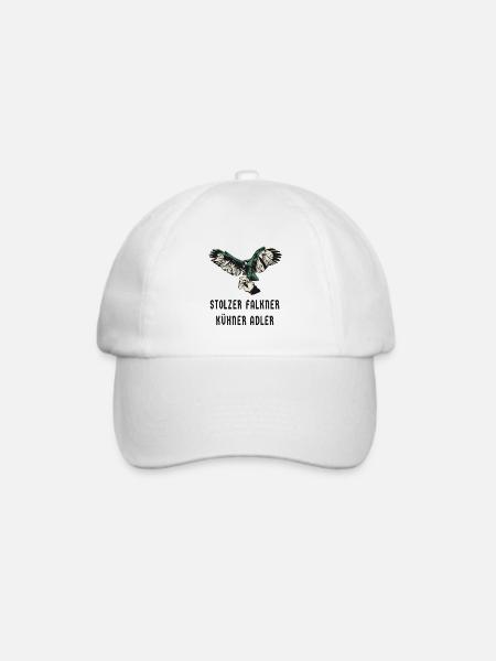 Falknerei Adler Design - Baseballkappe - Weiß/Weiß