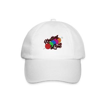 Lustige Stricken Nadel Wolle Garn Häckeln Geschenk - Baseballkappe - Weiß/Weiß - Vorne