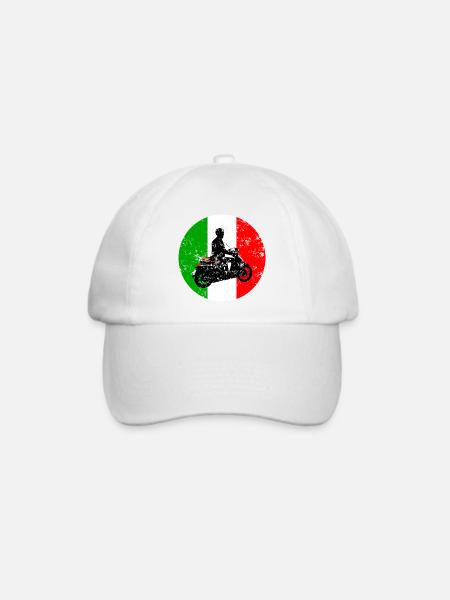 Roller Vintage Italy Scooter Urlaub - Baseballkappe - Weiß/Weiß