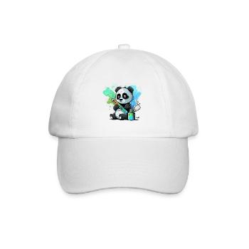 Panda Dampfer - Baseballkappe - Weiß/Weiß - Vorne