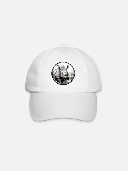 Nashorn - Baseballkappe - Weiß/Weiß