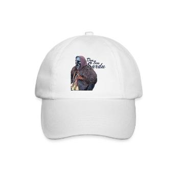 Sardischer Maskenlook mit Pelz - Baseballkappe - Weiß/Weiß - Vorne
