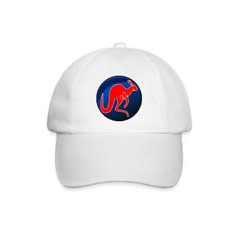 KÄNGURU LINIENZEICHNUNG BEUTELTIERE - Baseballkappe - Weiß/Weiß - Vorne