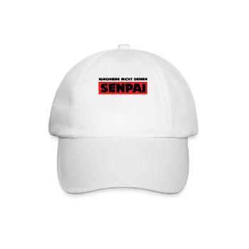 Senpai Statement Mangastyle Anime Japan Comic - Baseballkappe - Weiß/Weiß - Vorne