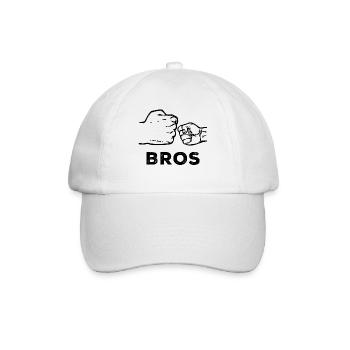 Bros Cooler Spruch Geschwister Großer Bruder - Baseballkappe - Weiß/Weiß - Vorne