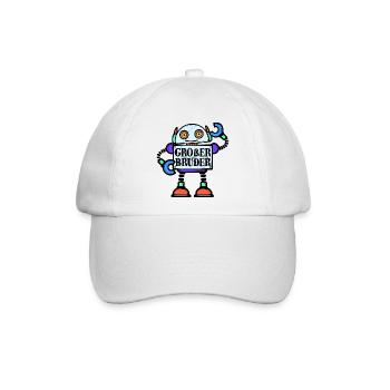 Geschwister Spruch Stolzer Großer Bruder Bro - Baseballkappe - Weiß/Weiß - Vorne