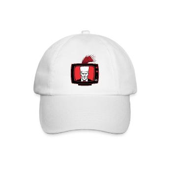 Fernseher 01 - Baseballkappe - Weiß/Weiß - Vorne