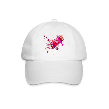 ROT PINKES BLUT - HALLOWEEN KOSTÜME BLUTFLECKEN - Baseballkappe - Weiß/Weiß - Vorne