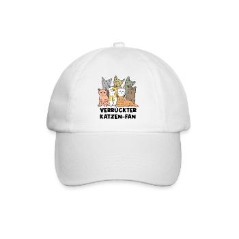 Katze Statement Lieblingstier Haustiere Heimtier - Baseballkappe - Weiß/Weiß - Vorne