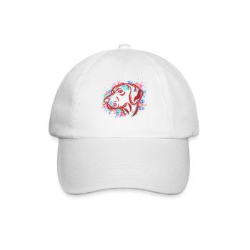 Hund Lieblingstier Heimtier Haustiere Knuddeltier - Baseballkappe - Weiß/Weiß - Vorne
