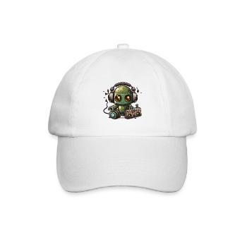 Beats und Bots - Baseballkappe - Weiß/Weiß - Vorne