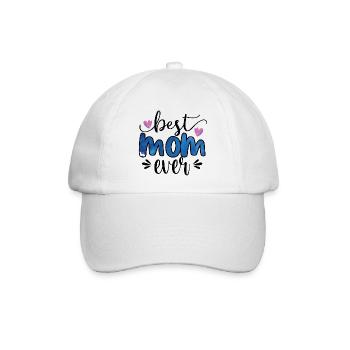 Beste Mutter aller Zeiten - Baseballkappe - Weiß/Weiß - Vorne
