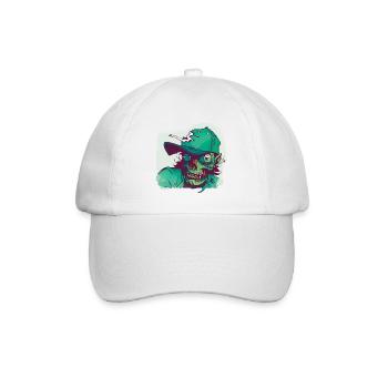 Zombie mit Hut - Baseballkappe - Weiß/Weiß - Vorne