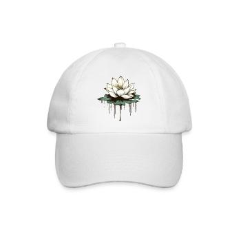 Lotusblüte - Baseballkappe - Weiß/Weiß - Vorne
